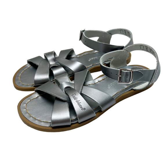 NWOT Salt Water Original Pewter Sandals - Picture 1 of 9
